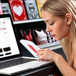 **Prompt:** Woman confidently browsing a reputable online adult toy store on her laptop, surrounded by positive reviews and security certificates. Emphasize privacy and discreet shipping options on the website. Focus on a modern, clean interface with clear product information.